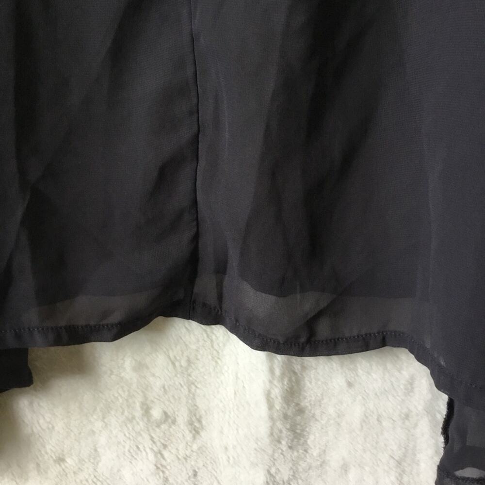 Marseille Gray Sheer Asymmetrical Hem Tunic - Picture 15 of 16